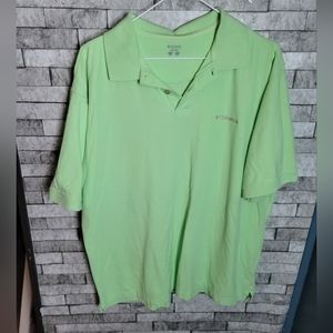 Columbia Men's Size Large mint‎ Green Polo shirt